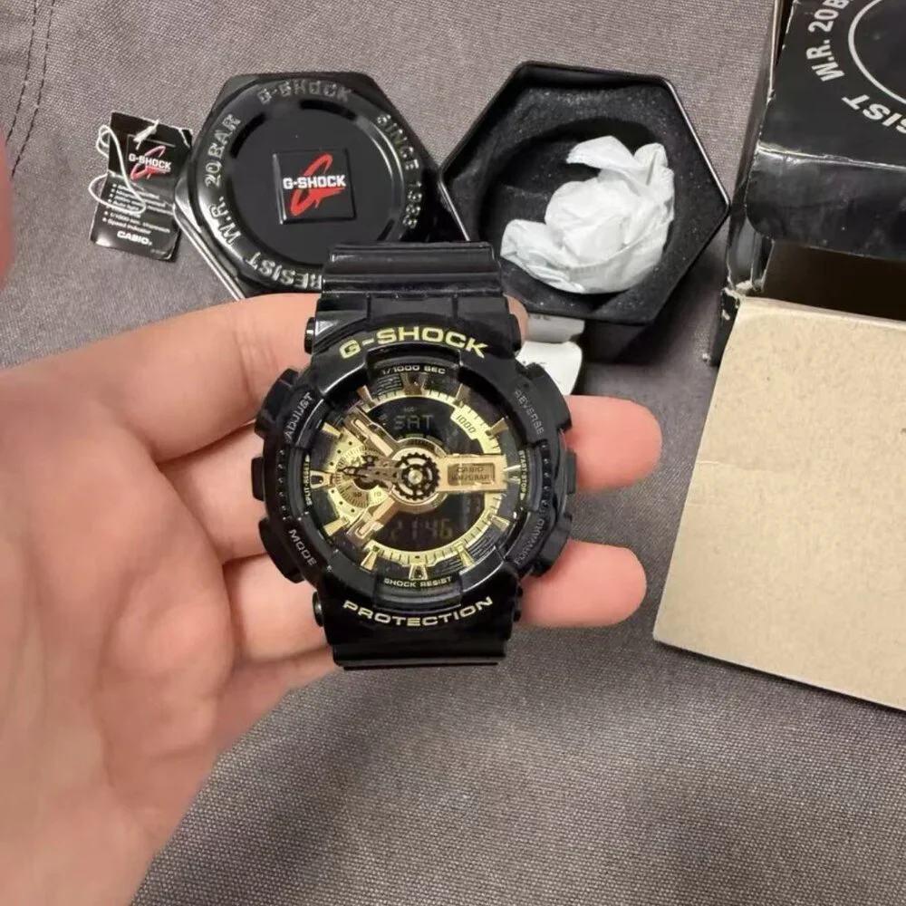 Casio GA-110GB Black Gold Waterproof Sports Watch